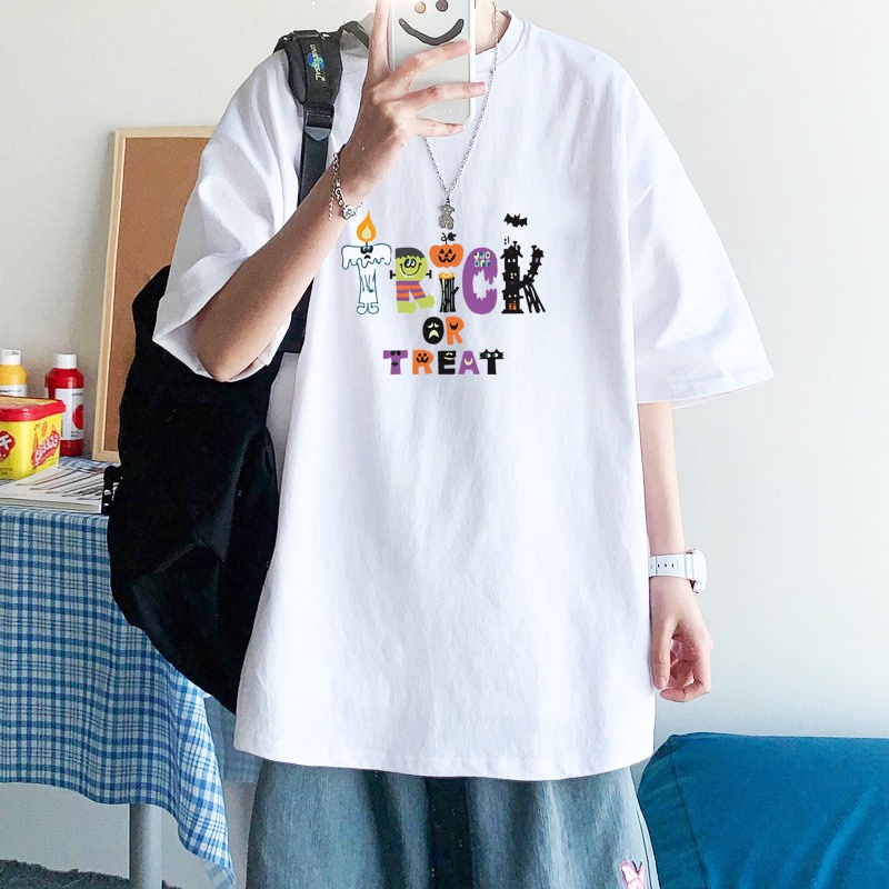 Áo Thun Tay Lỡ Local Brand In Hình Halloween "Trick Or Treat" 2S Official, Áo Phông Nam Unisex TV5002