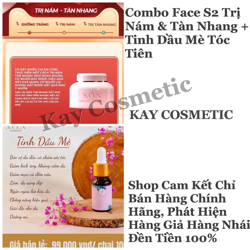 ⚡️GIÁ SỐC⚡️COMBO FACE S2 + TINH DẦU MÈ TÓC TIÊN 30ml