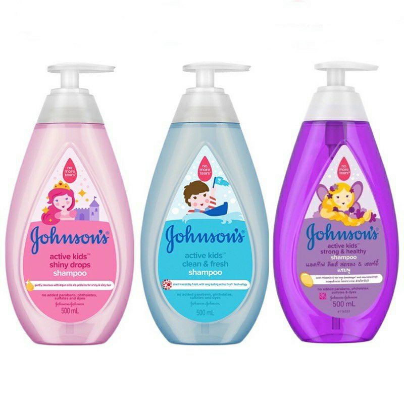 Dầu gội Johnson ‘s Baby óng mượt bé gái /bé trai và thơm mát năng động 500ml