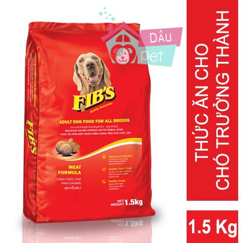 Thức ăn hạt cho chó lớn FIB'S túi 1,5kg