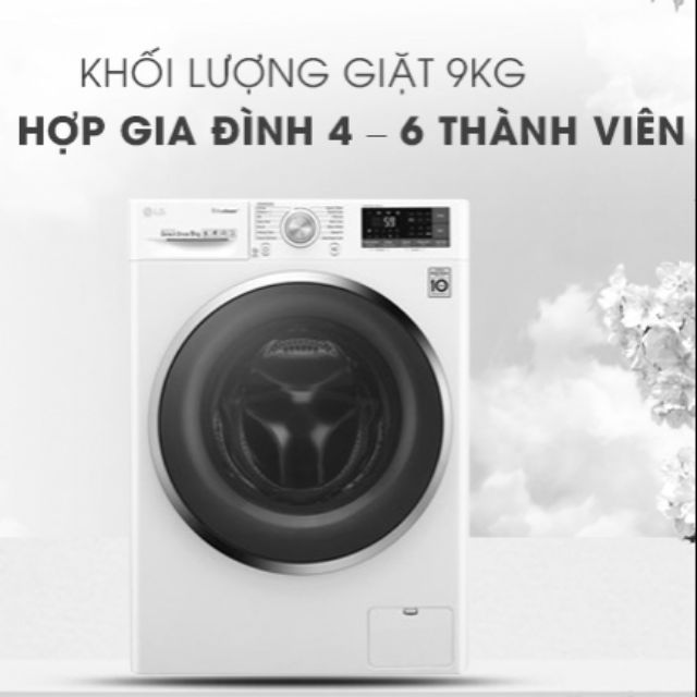 Máy giặt LG 9kg cửa ngang 1409s4w bảo hành chính hãng 24 tháng new