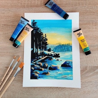[Art Shop] Giấy vẽ màu nước Happy A6 (set 4 tờ)