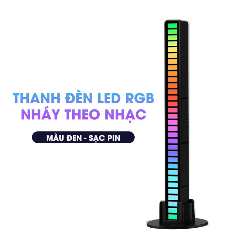 Đèn nháy theo nhạc Led RGB cảm ứng âm thanh , 32 hạt Led 16 triệu màu không App, Đèn Led Rgb Tik Tok Đèn Trang Trí Ô Tô