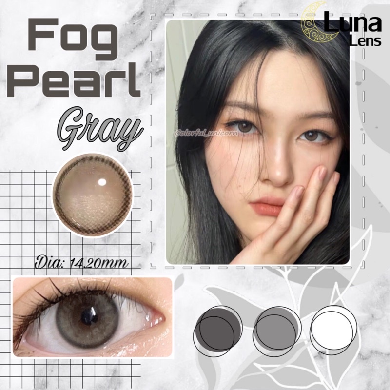 MỘT ĐÔI KÍNH ÁP TRÒNG MÀU XÁM FOG PEARL SIÊU ÊM SIÊU MỀM NỘI ĐỊA TRUNG QUỐC - LENS CÓ ĐỘ CẬN