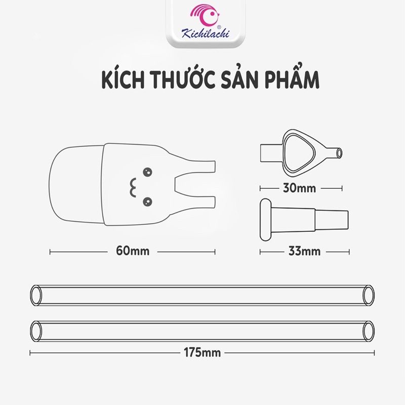 DỤNG CỤ HÚT MŨI KICHILACHI SIÊU MỀM VỆ SINH MŨI CHO BÉ