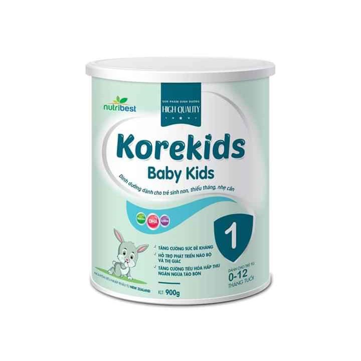 Sữa bột Kore Kid số 1 - Dành cho trẻ sinh non, thiếu tháng, nhẹ cân - 900g