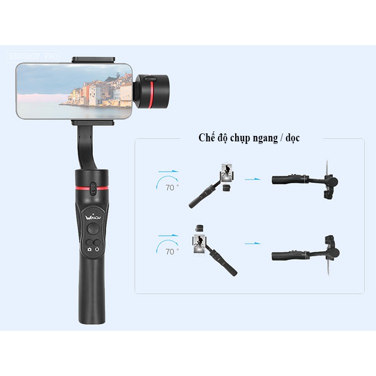 Thiết bị chống rung cầm tay 3 trục cho smartphone Wewow A5 Gimbal