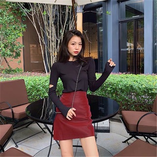 Chân váy chữ A màu đỏ (sẵn)