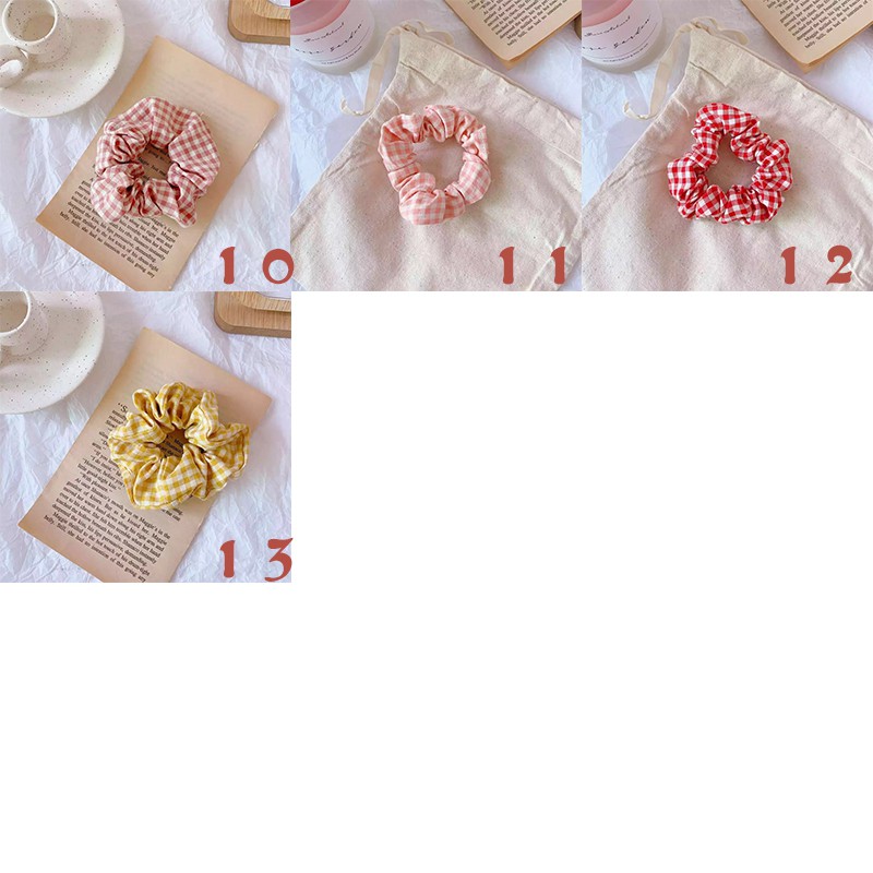 🌺Dây Cột Tóc Lưới Họa Tiết Hoa Cúc Nhỏ Phong Cách Hàn Quốc Ngọt Ngào Dành Cho Nữ