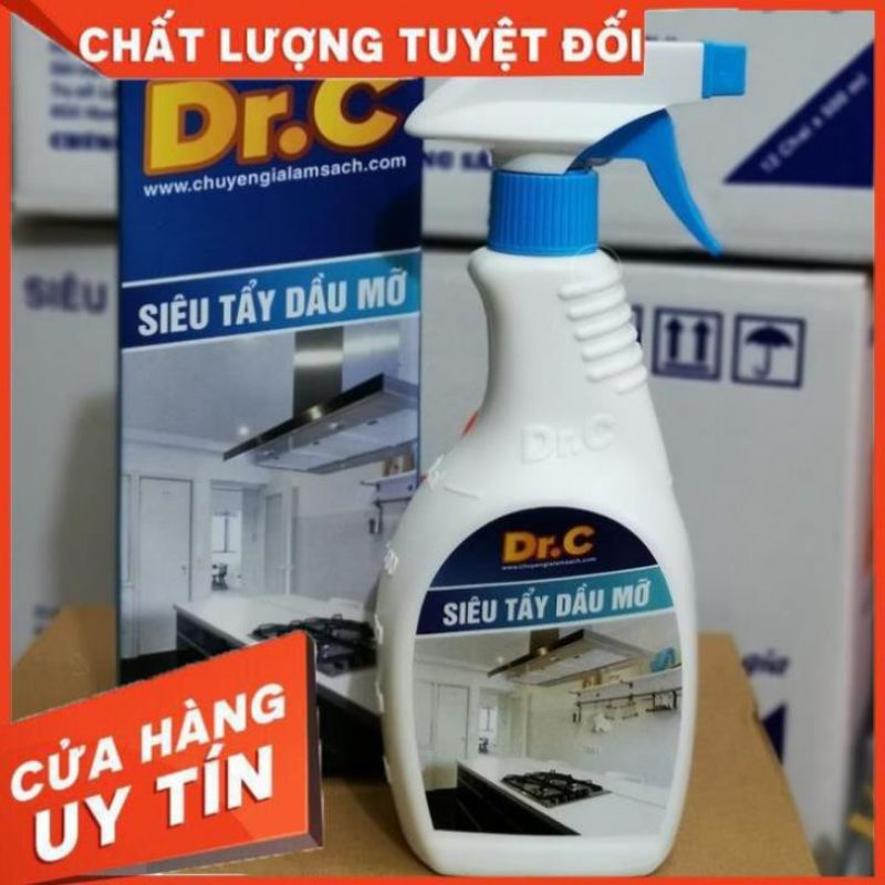 dung dịch tẩy dầu mỡ tẩy bếp làm sạch hút mùi vật dụng nhà bếp DR.C 500ML