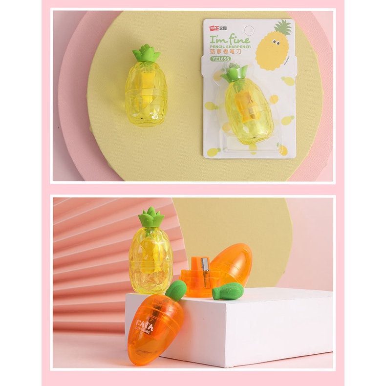 Gọt bút chì hình cà rốt/quả dứa mini dễ thương