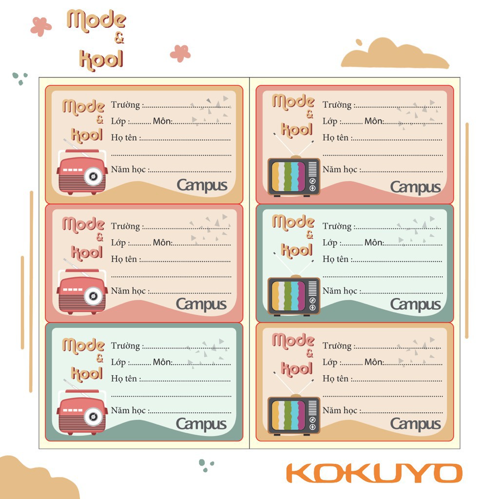 Nhãn vở Campus NT-MEO18 (18 chiếc)
