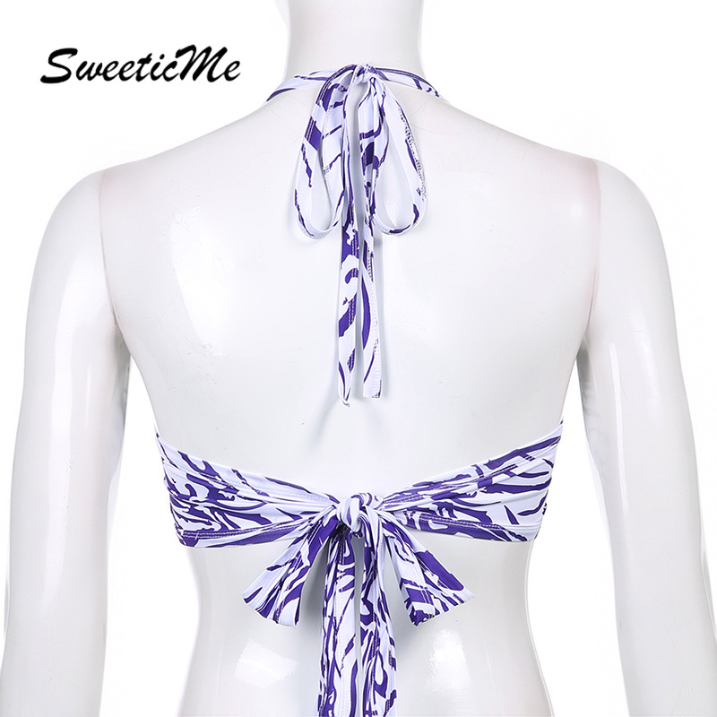 SweeticMe Women's 2021 New Sexy Halter Backless Tie Deep V-neck Vest | BigBuy360 - bigbuy360.vn