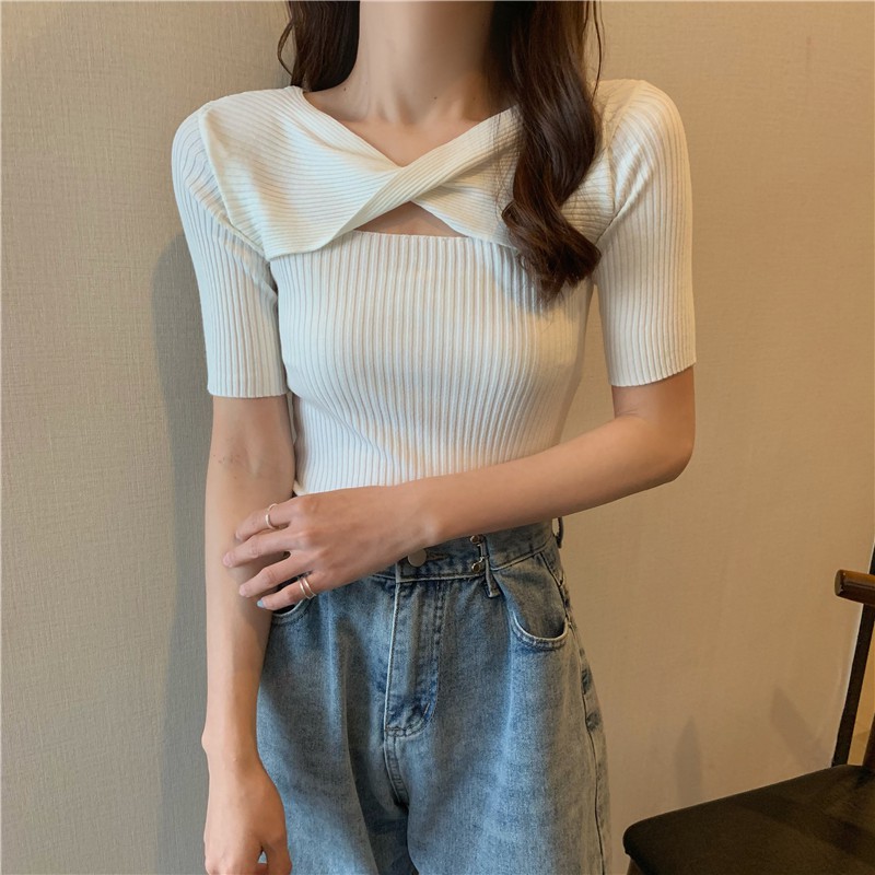 Áo kiểu MIGUO thiết kế rỗng thời trang cho nữ | BigBuy360 - bigbuy360.vn