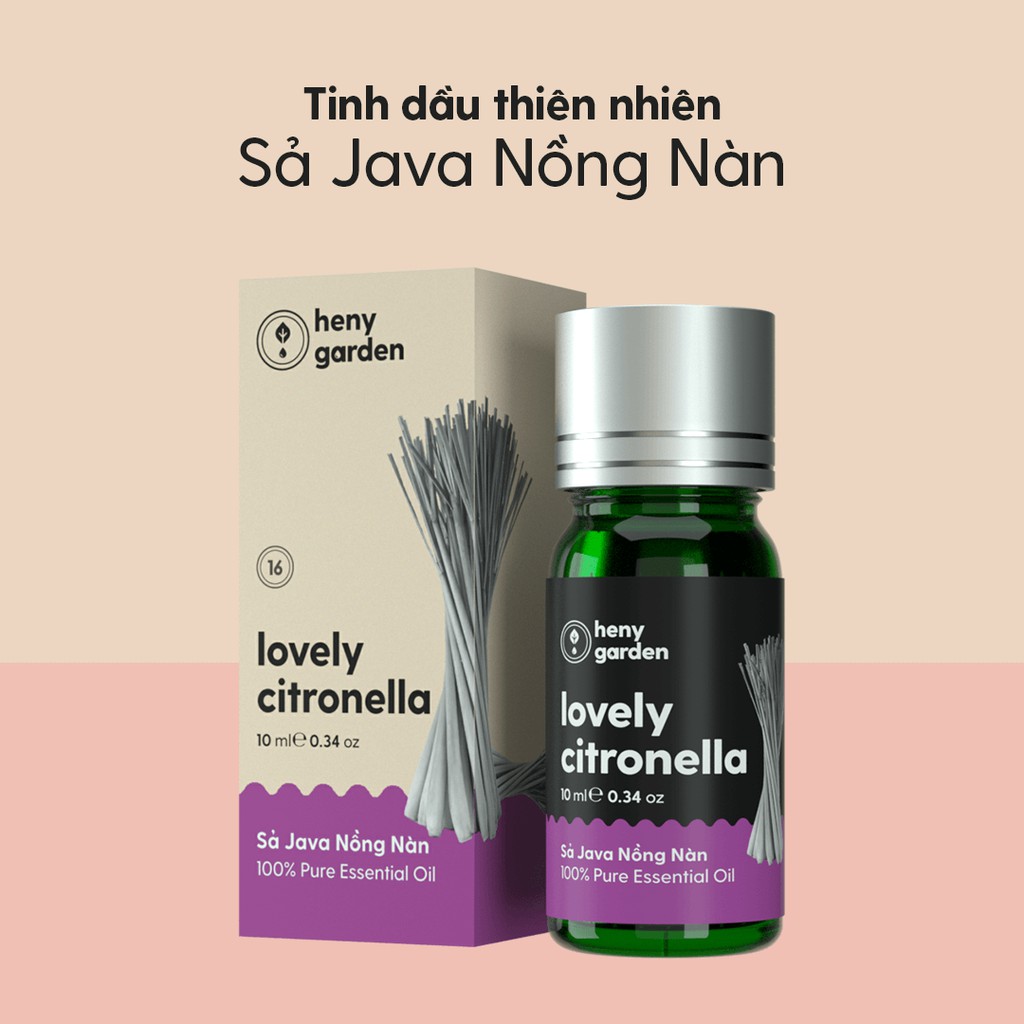 Tinh Dầu Sả Java (Thơm Đậm) Organic Thiên Nhiên Nguyên Chất Đậm Đặc Xông Thơm Phòng, Làm Nến Thơm HENY GARDEN