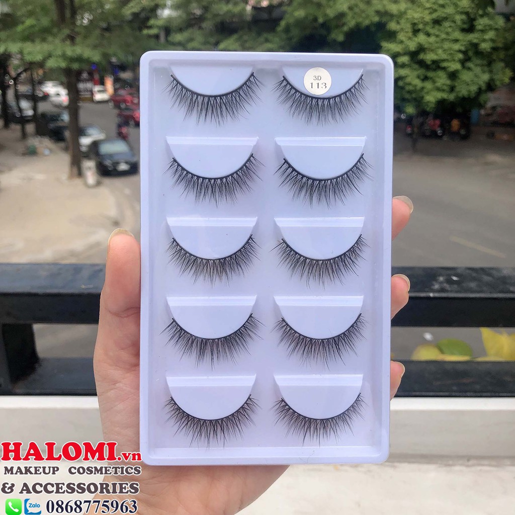  Mi giả tự nhiên 3D 5 cặp cao cấp chính hãng HALOMI siêu đẹp chuyên cho makeup