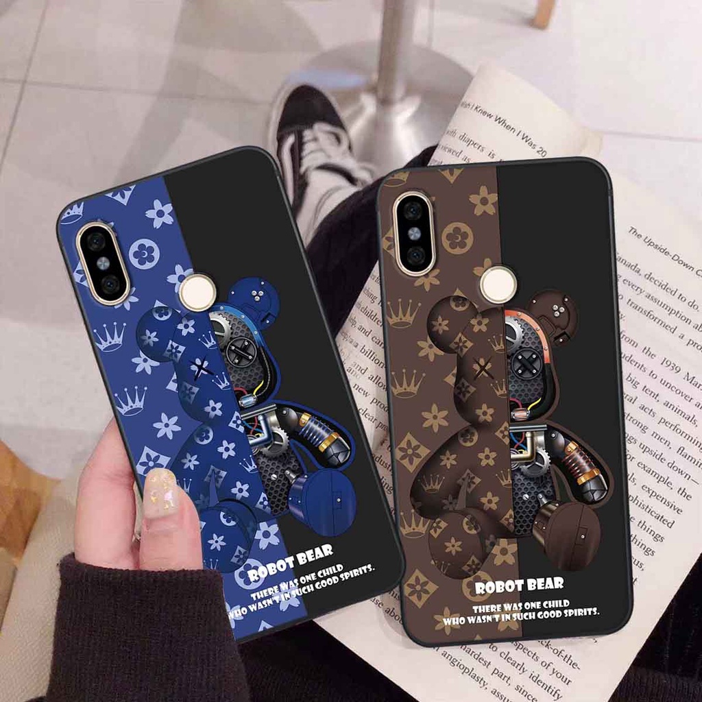 Ốp Xiaomi Redmi Note 5 / Note 6 bear brick, gấu đáng yêu, dễ thương