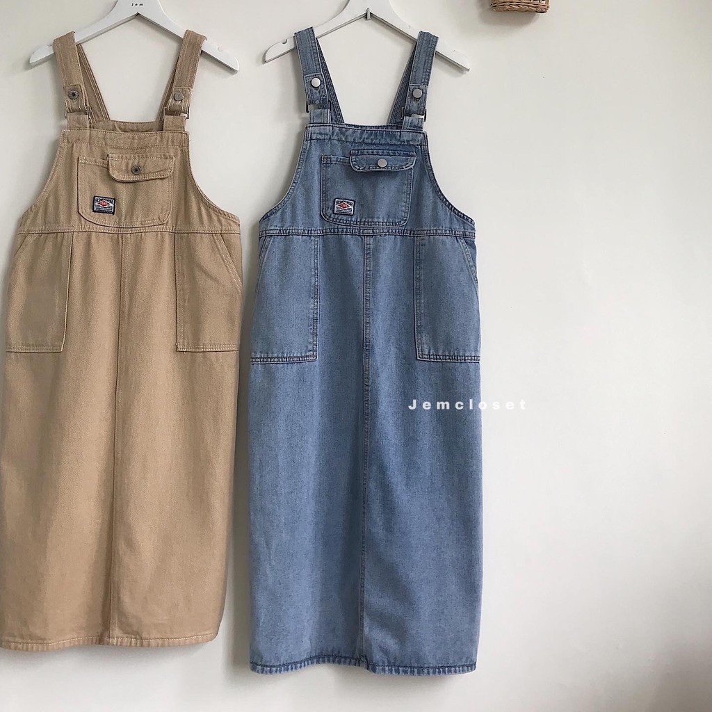 Yếm váy jean JEMCLOSET thời trang phong cách BEI - 7168
