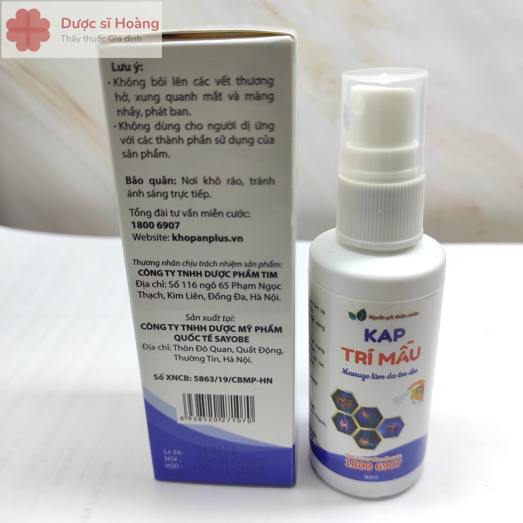 KAP Trí Mẫu - 50ml - Massage Làm Da Êm Dịu.