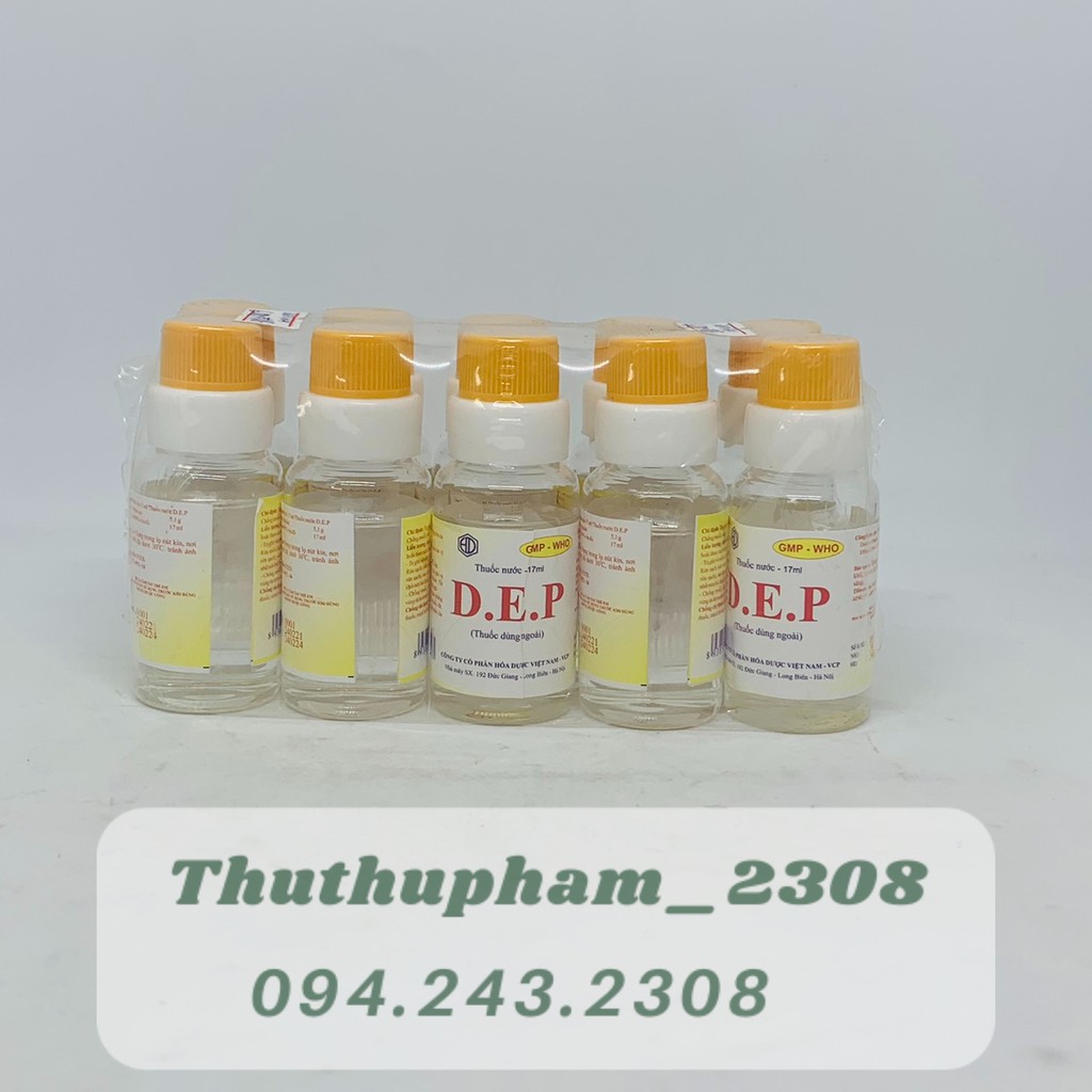 DUNG DỊCH DÙNG NGOÀI  D.E.P  NƯỚC 17ml, D.E.P MỠ 8g.