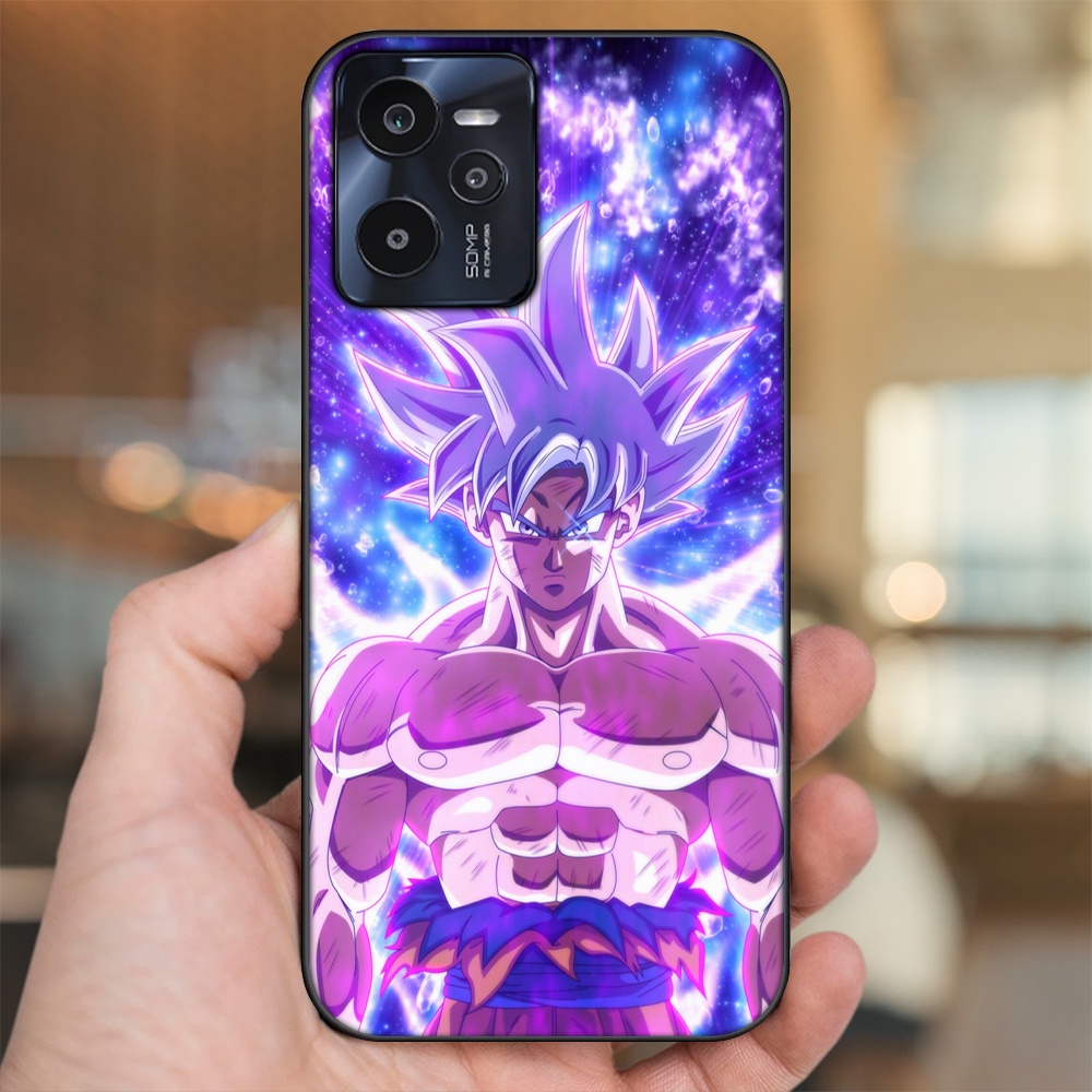 Ốp lưng Realme C35 viền đen in hình Goku Dragon Ball