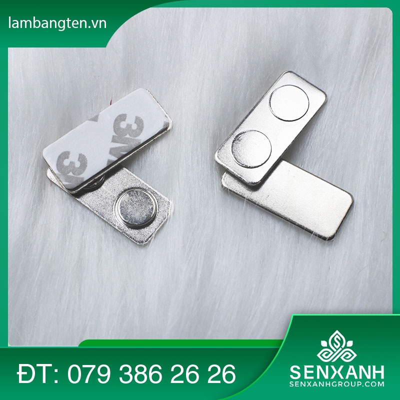 Combo 10 Nam châm bảng tên, Nam châm cài bảng tên nhân viên, Nam châm cài huy hiệu. Kích thước: 30x13 mm