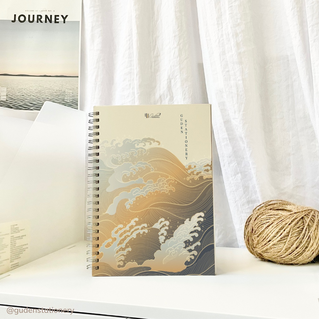 Sổ tay cỡ A5 sóng Nhật Bản ver3 120 trang_Guden Stationery