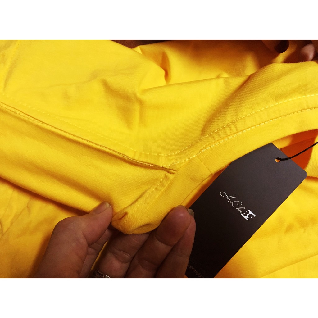 Áo Người Ngoài Hành Tinh Màu VÀNG - Cotton 4C 65% Cao Cấp Siêu mát