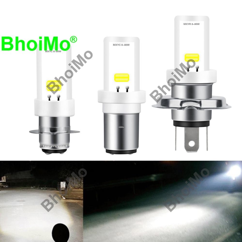 Đèn Pha led H4 Hi/Low P15D H6 BA20D Màu Trắng Cho Xe Máy