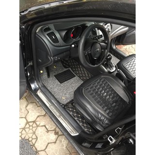 Thảm lót sàn ô tô 5dD 6D xe Kia Forte - Lót sàn da xe 5 chỗ - Kèm rối chống bẩn, Sạch sẽ - Sang Trọng
