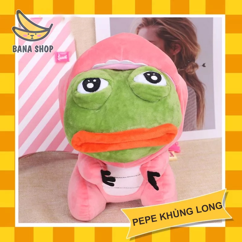 Gấu bông ếch xanh sad frog Pepe heo khủng long hồng siêu bựa dành cho vozer