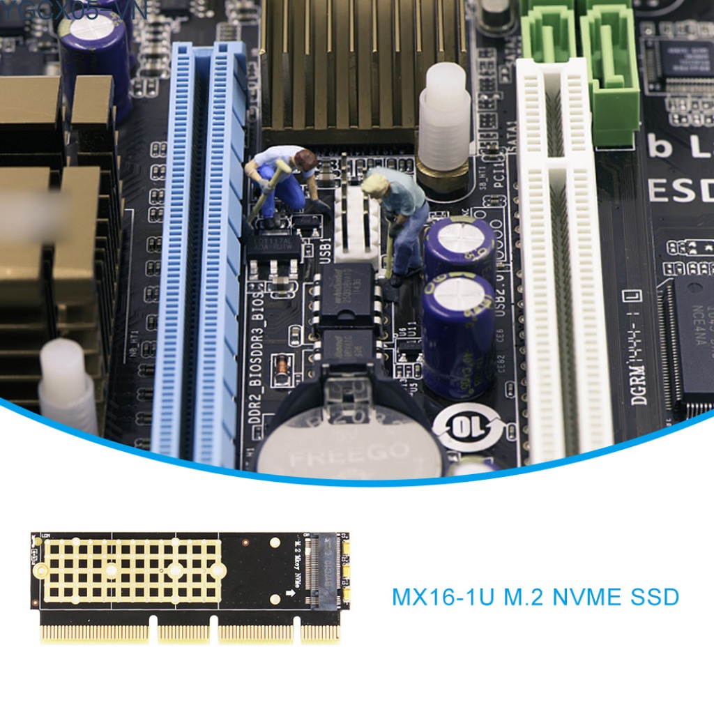 Thẻ Chuyển Đổi Jeyi Mx16-1U M.2 Nvme Ssd Ngff Sang Pcie 3.0 X16 M Chìa Khóa Hỗ Trợ Tản Nhiệt Pci Express 3.0x4 | BigBuy360 - bigbuy360.vn