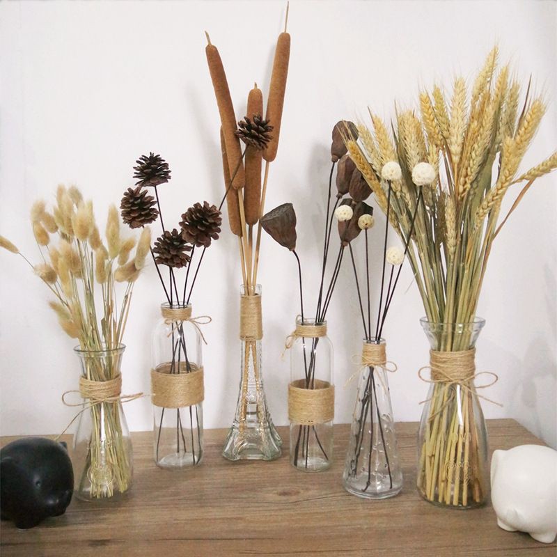 FREE SHIP🌸Lọ thủy tinh trang trí dây thừng🌸 Bình thuỷ tinh cắm hoa phong cách Bắc Âu vintage