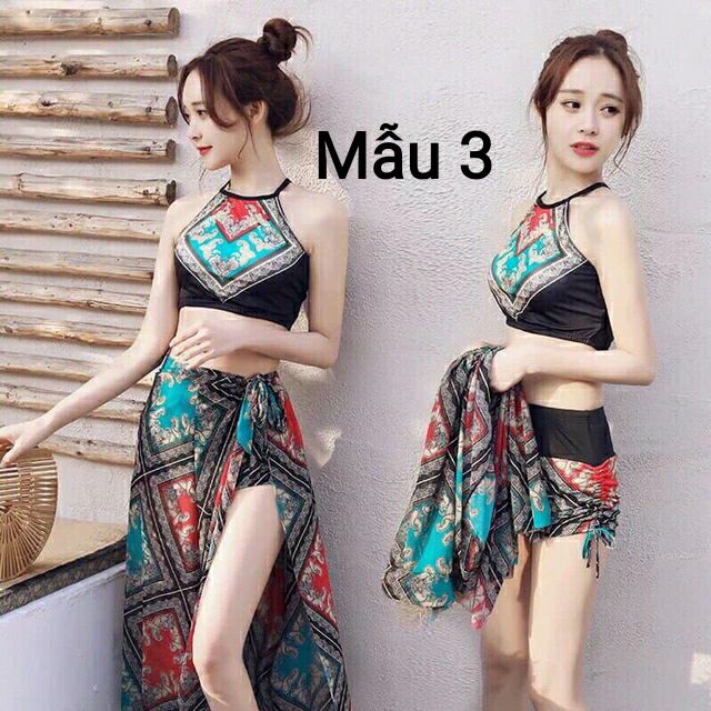 Bikini đi biển kèm khăn siêu hót
