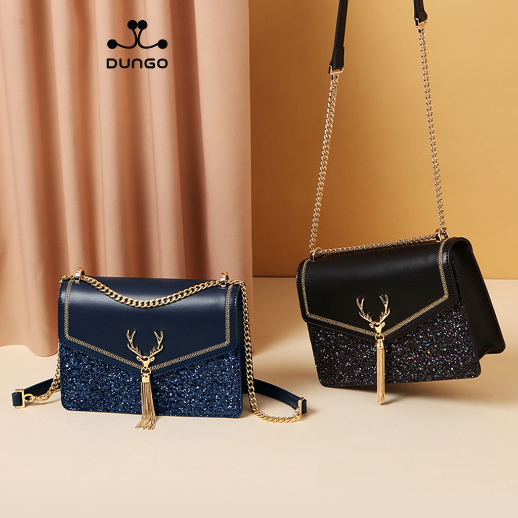 Túi Xách JUST STAR Sequin Tuần Lộc Tua Rua DU172555