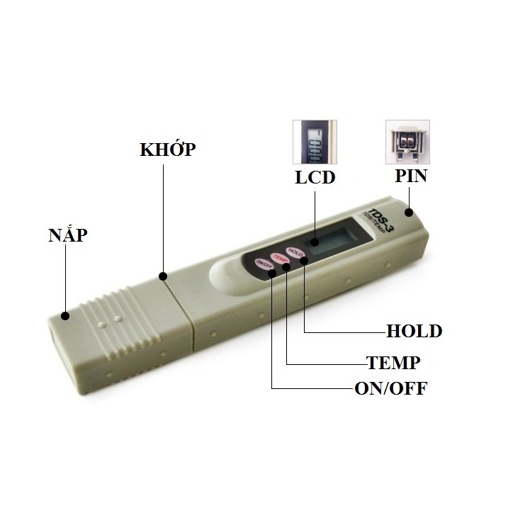 Bút thử nước sạch Kaw TDS 3 kiểm tra độ mặn cơ bản của nước tưới cây