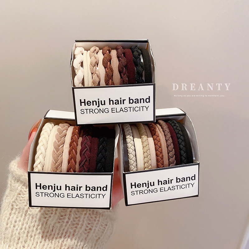 Dây Buộc Tóc Dạng Xoắn Độ Co Giãn Cao Thiết Kế Đơn Giản Dễ Phối Đồ