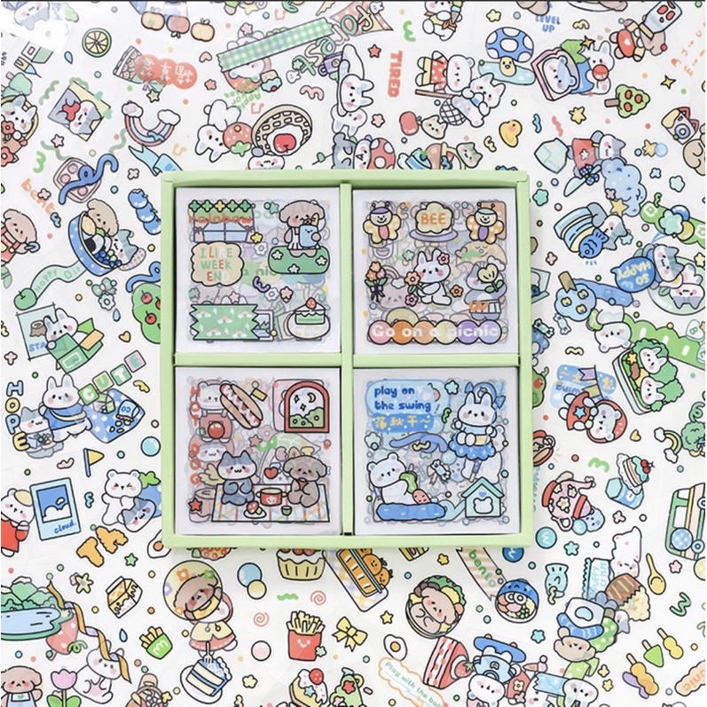 Sticker cute/Set 10 tấm hình dán Forest dễ thương trang trí sổ planner bullet journal Hàn Quốc Tẻn Tẻn