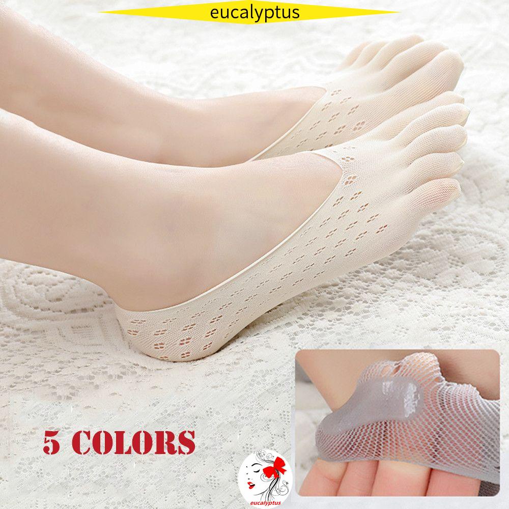 Vớ cổ thuyền xỏ ngón chất liệu thoáng khí chống trượt gồm nhiều màu tùy chọn dành cho nữ