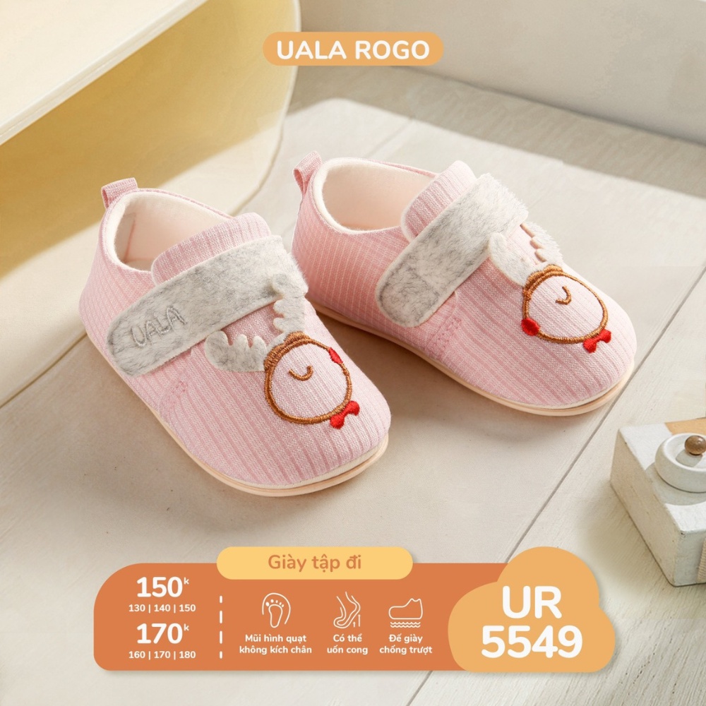 Giày dép tập đi Ualarogo đế cao su chống trượt quai dán êm chân an toàn 5549