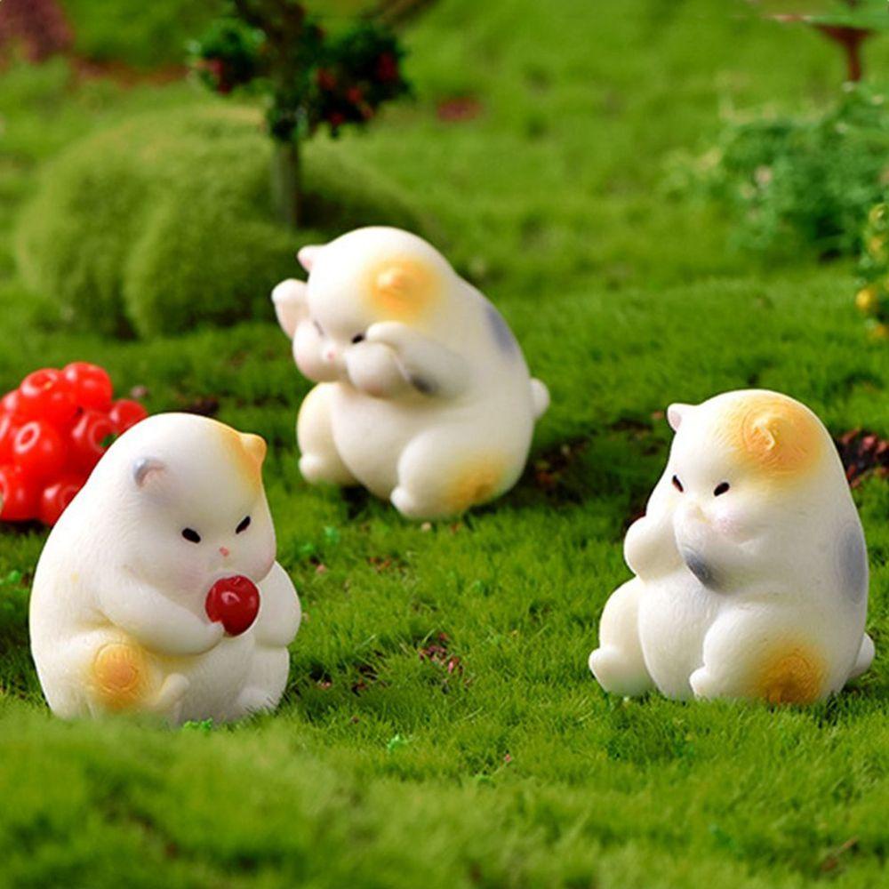 Mô Hình Mèo Mini Bằng Nhựa Resin Để Bàn Trang Trí Nội Thất