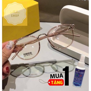 GỌNG KÍNH TRÒN GỌNG DẺO kèm tặng nước rửa kính