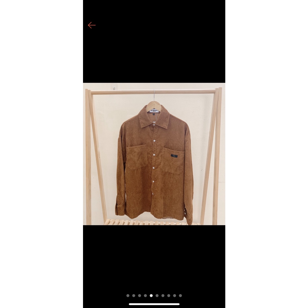 Áo Khoác Nhung Tăm Chống Nắng Khoác Ngoài Unisex 6 Màu Cổ Sơ Mi Có Túi