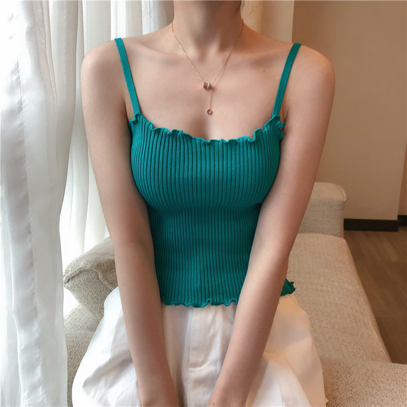 Áo kiểu hai dây mảnh thiết kế hở vai quyến rũ dành cho nữ