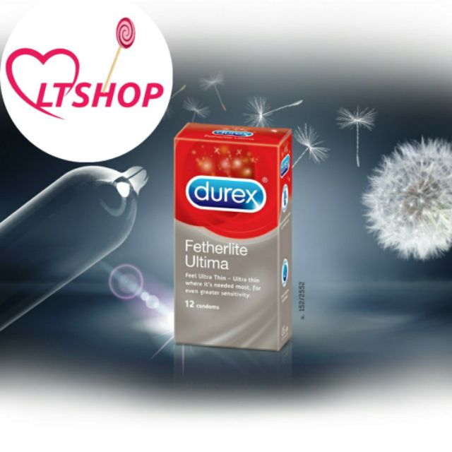 Bao Cao Su Durex Fetherlite Ultima  siêu mỏng kéo dài thời gian hộp 12 cái