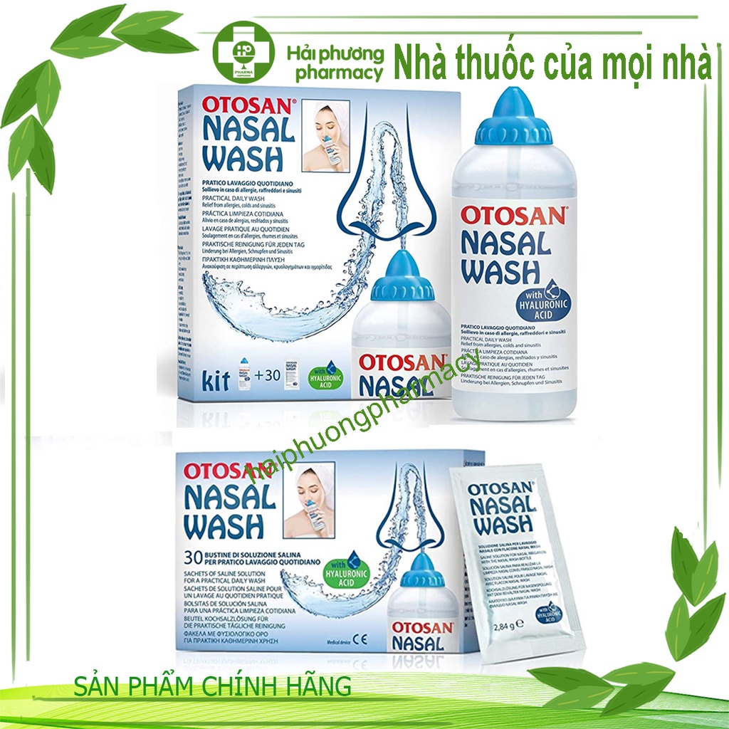 Bộ Kit rửa mũi OTOSAN Nasal Wash 30 gói và bình