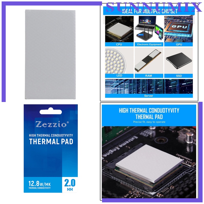 Tấm Đệm Nhiệt Mềm Mại An Toàn Không Dẫn Nhiệt Độ Cao 0.5 / 1 / 1.5 / 2 / 3mm Cho Laptop PC GPU / CPU / LED