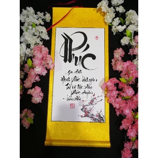 Tranh thư pháp chữ Phúc 35cm