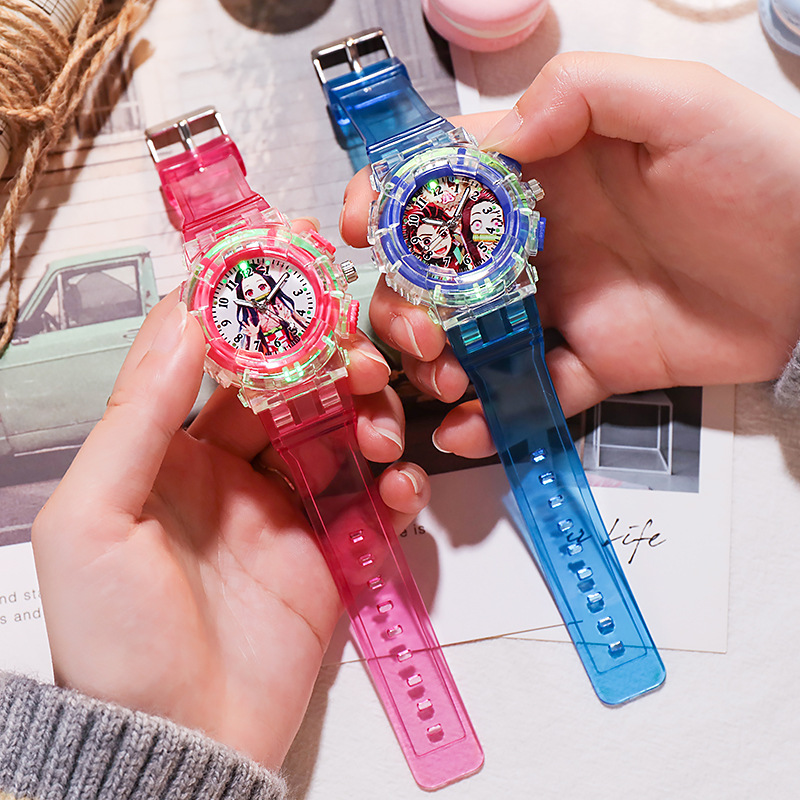 [ Kids Waterproof  Luminous LED Electrical Watches ] [  Cute Ghost Slayer - Anime  Sport Watch ]  [Perfect Gifts For Children ]