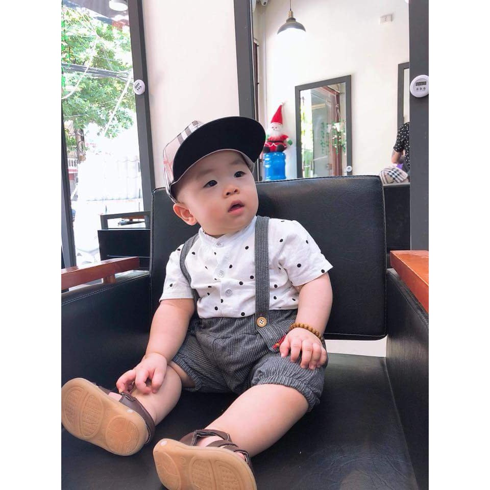 Yếm Chấm Bi Bé Trai  Sang Chảnh Bảnh Bao cho bé 1-4 tuổi- Shubishop.vn .